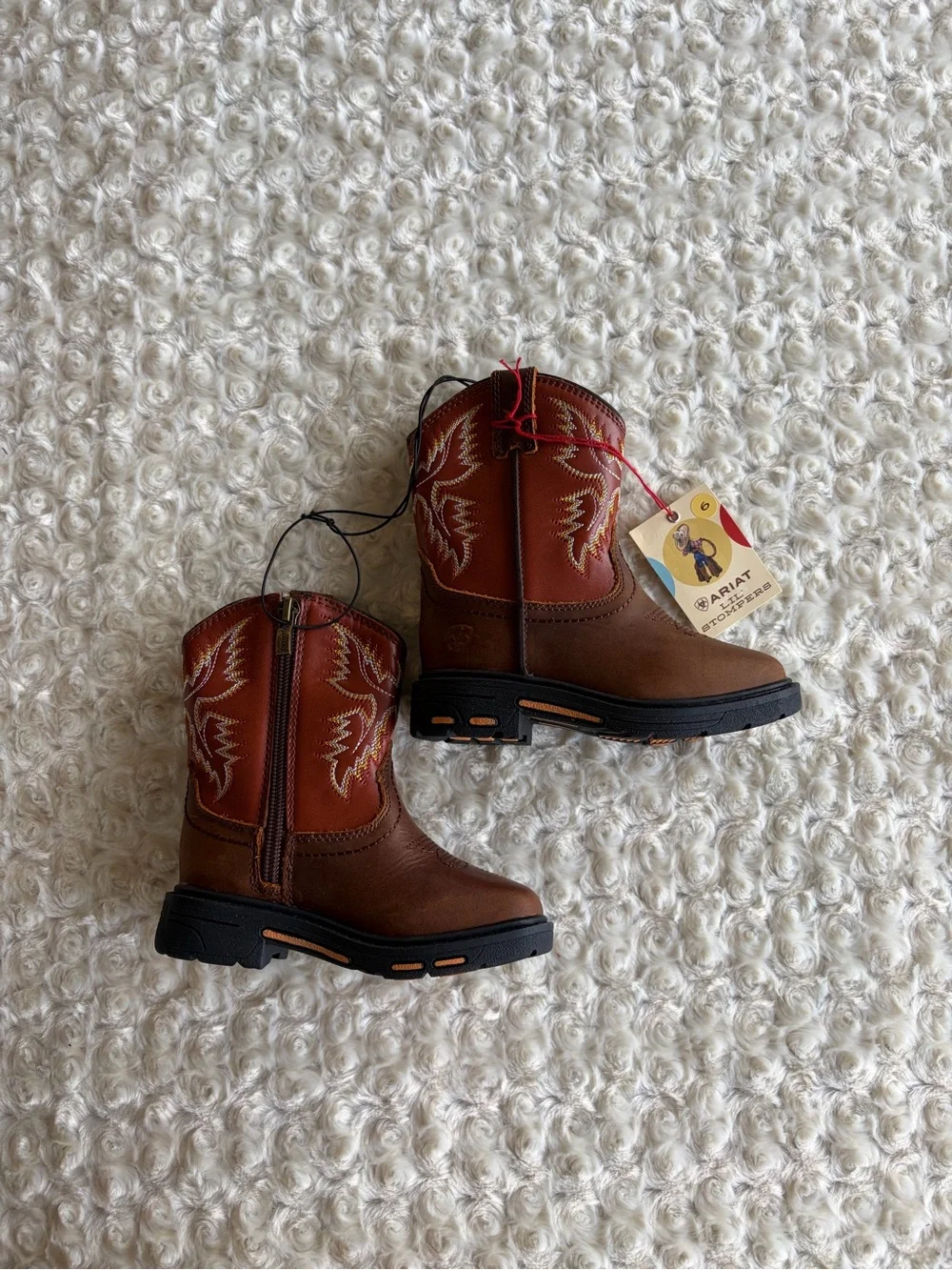 New Size 6 Baby Ariat Lil Stompers Workhog Cowboy Boots